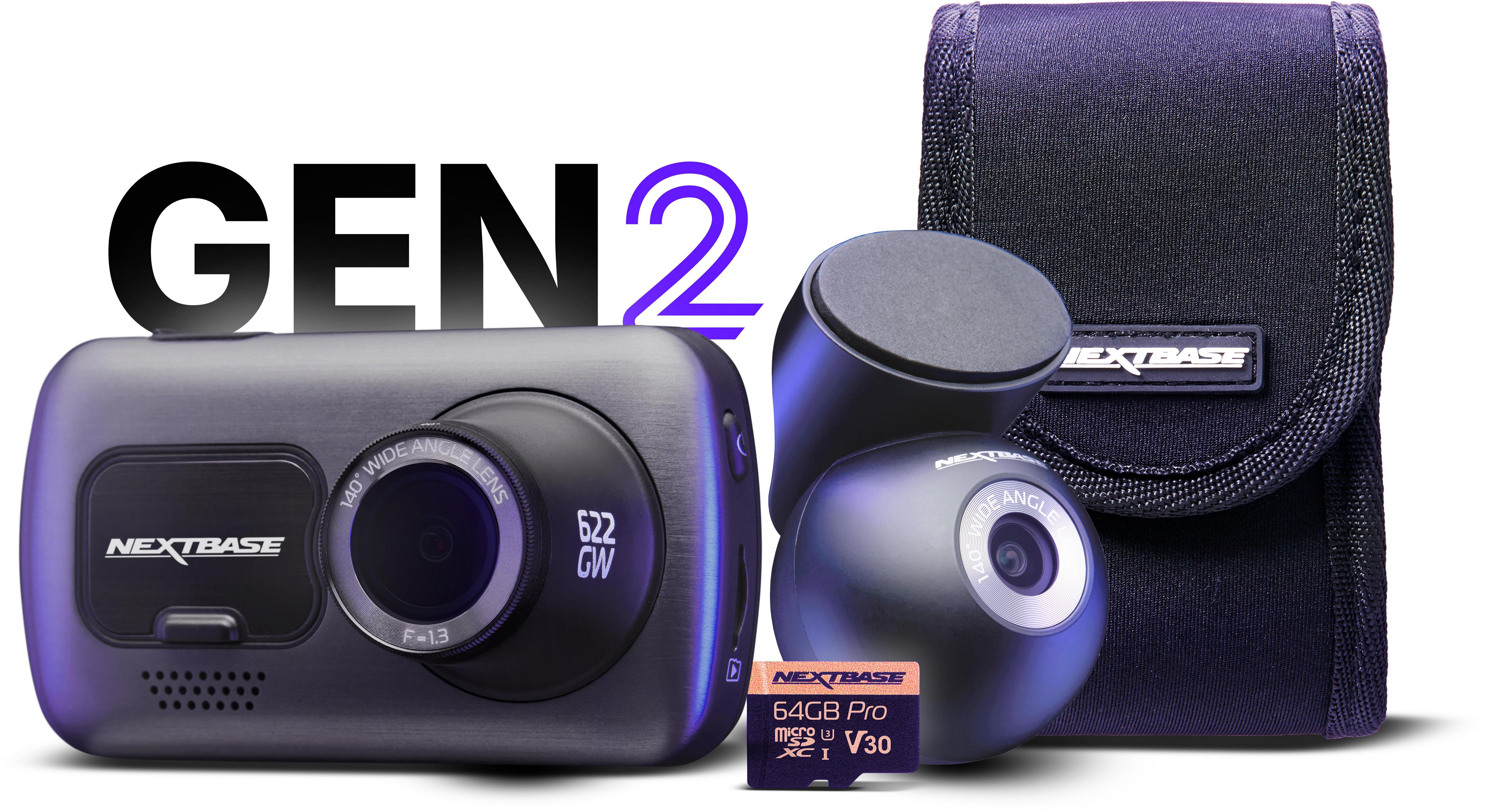 Nextbase 622GW Front & Rear Dash Cam Bundle with 64GB SD Card