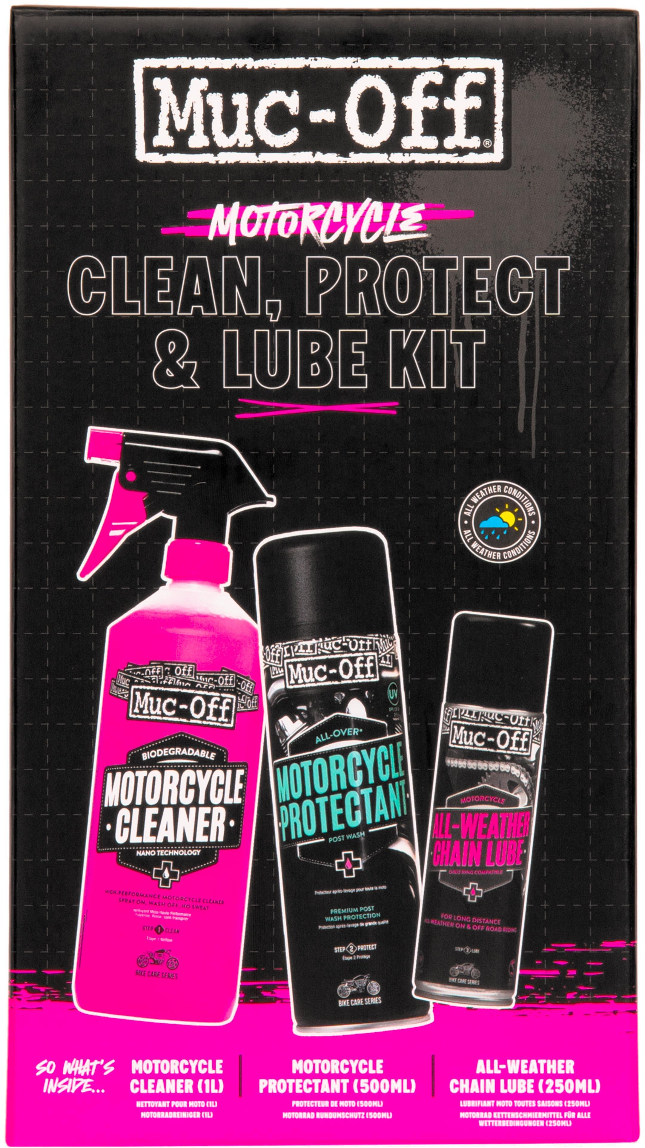 Muc-Off Motorcycle Clean Protect Lube Kit