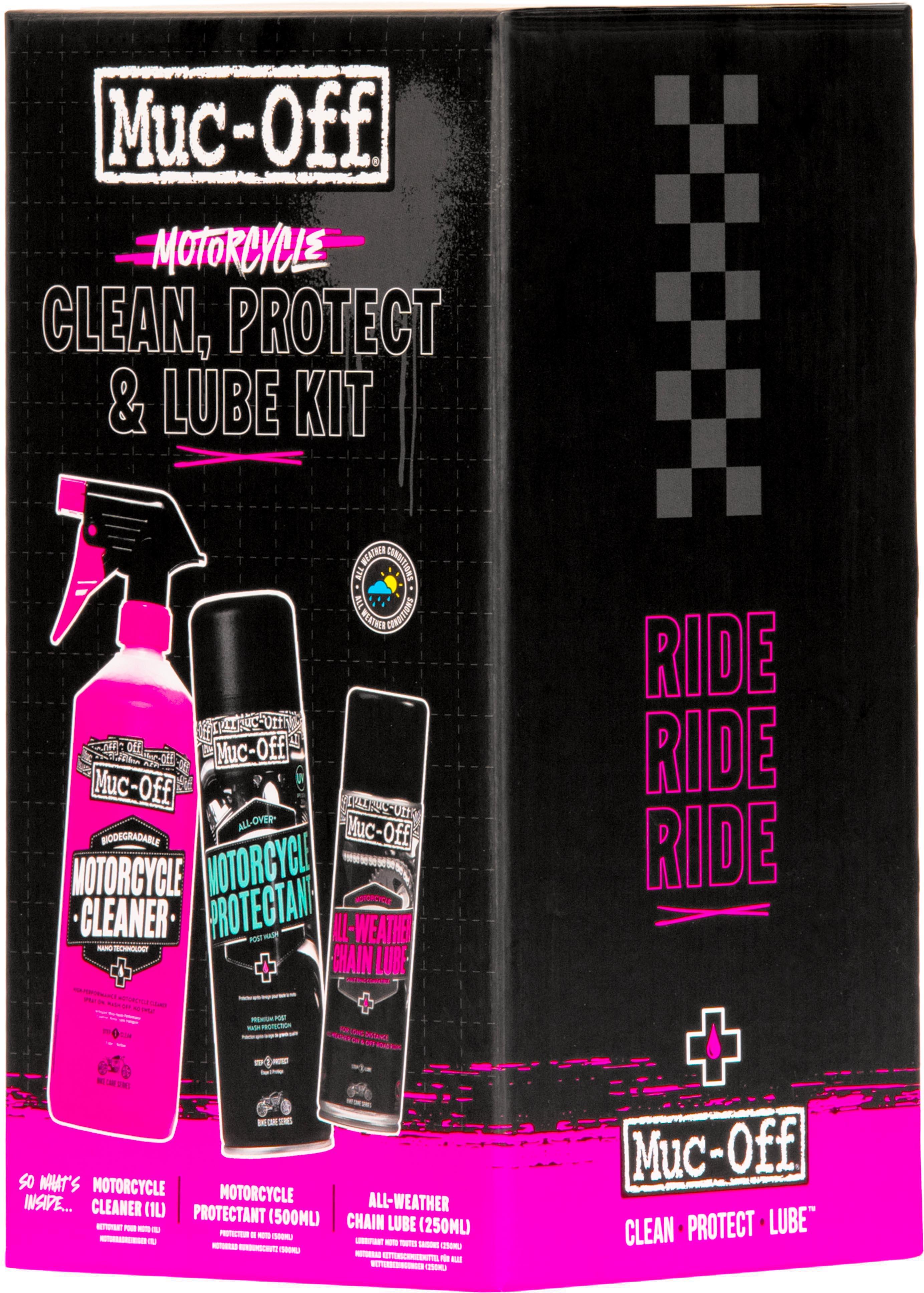 Muc-Off Motorcycle Clean Protect Lube Kit