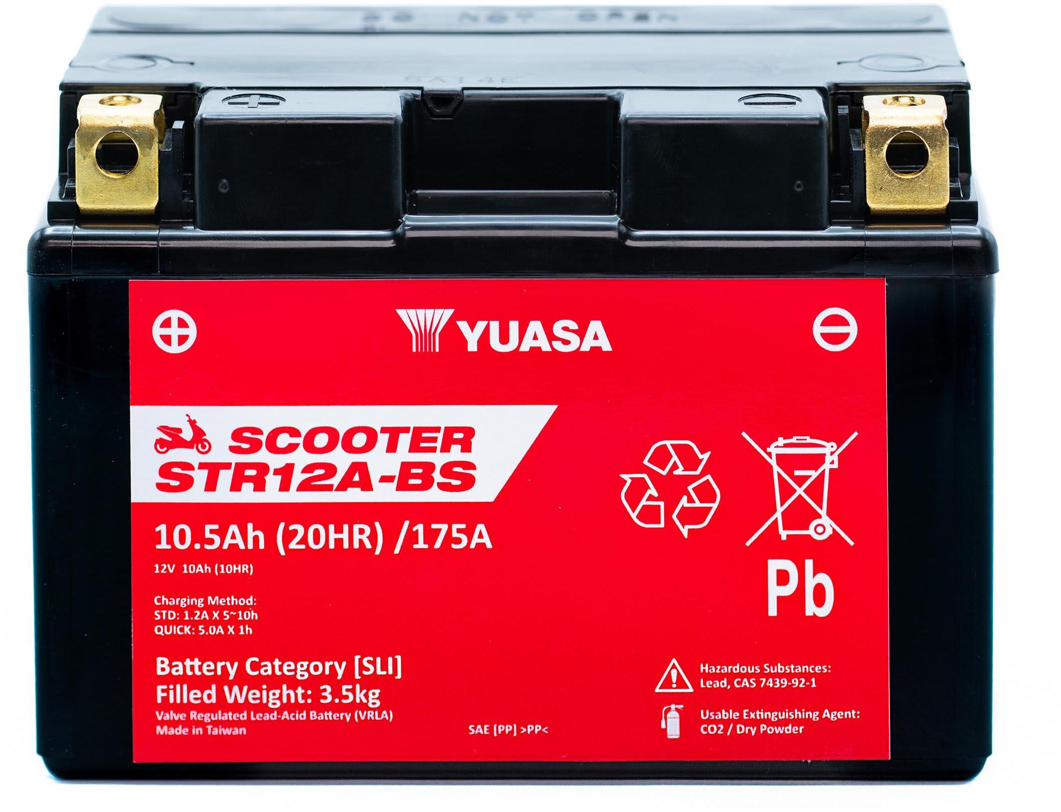 Yuasa STR12A-BS 12V MF VRLA Scooter Battery