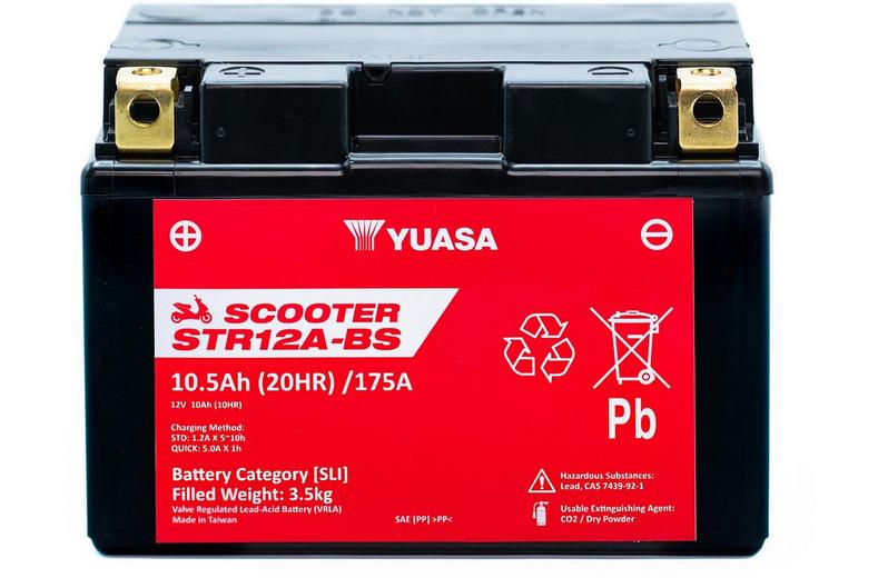 Yuasa STR12A-BS 12V MF VRLA Scooter Battery Yuasa STR12A-BS 12V MF VRLA Scooter Battery