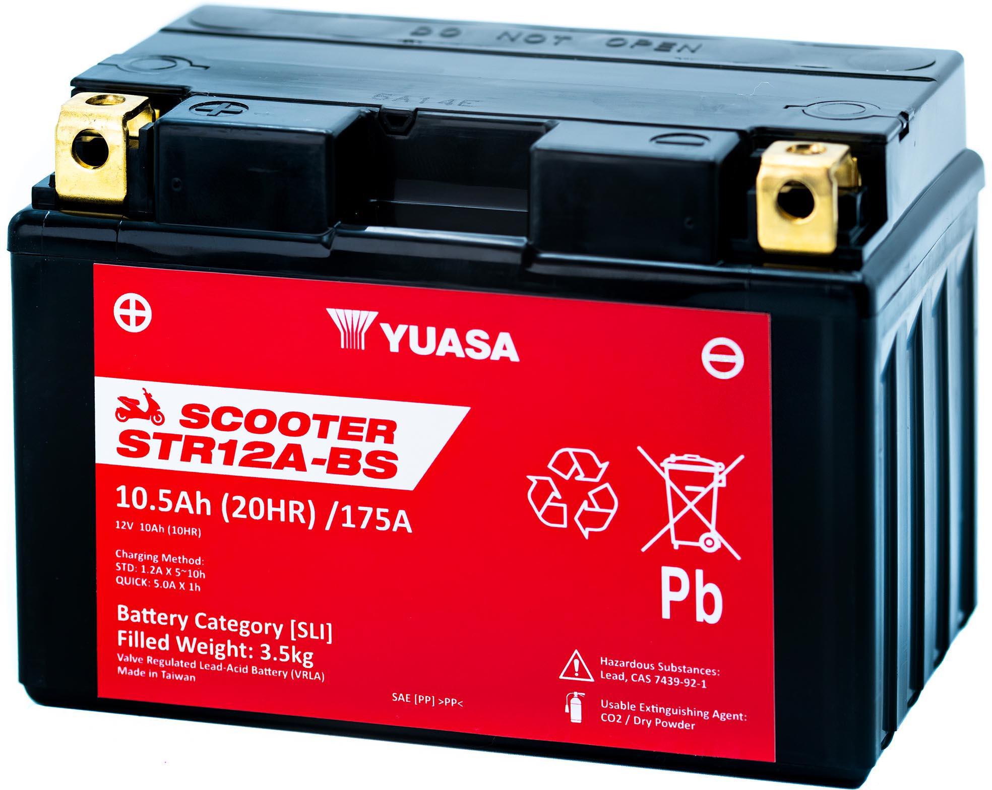 Yuasa STR12A-BS 12V MF VRLA Scooter Battery