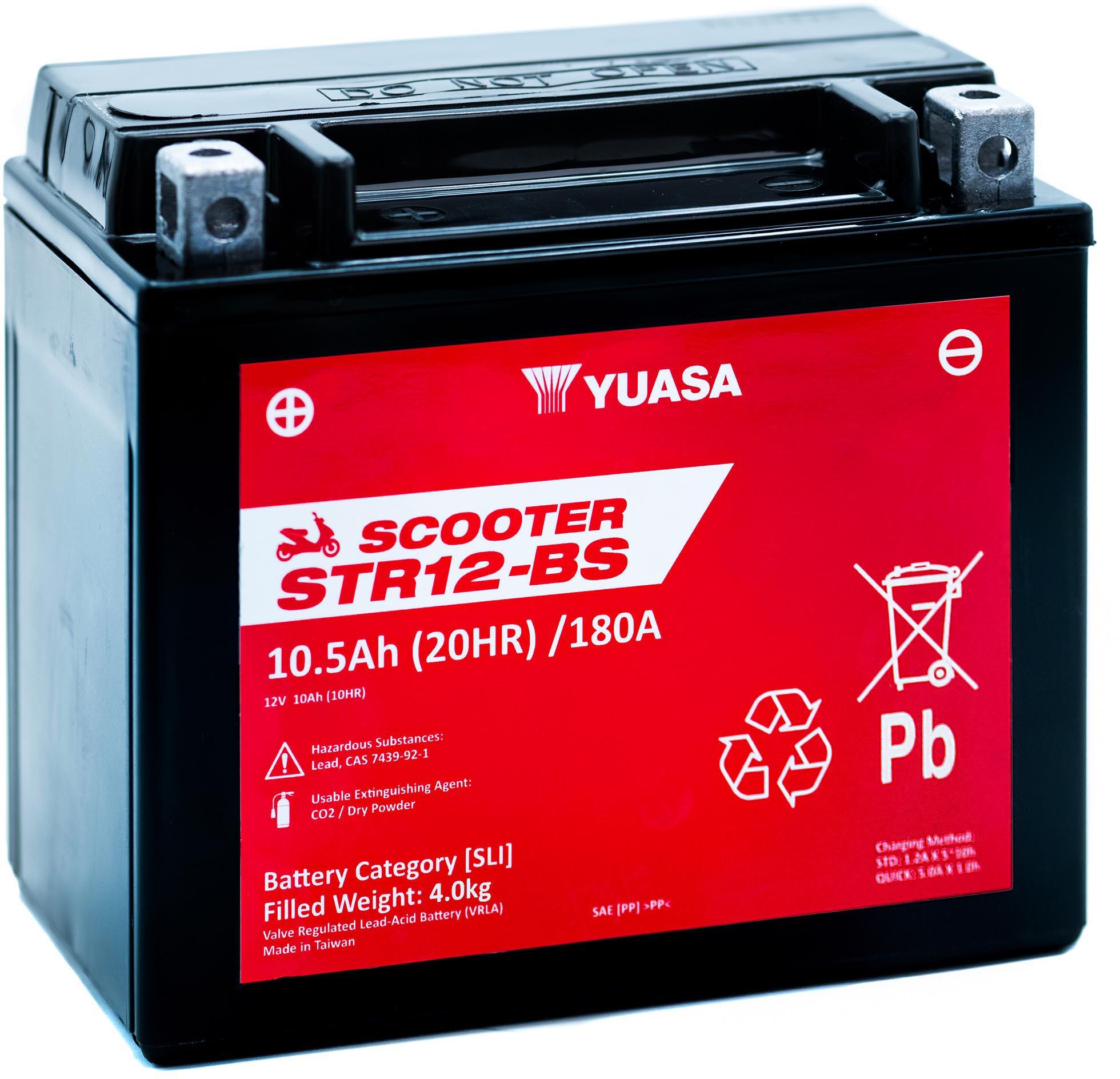 Yuasa STR12-BS 12V MF VRLA Scooter Battery