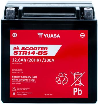 Yuasa STR14-BS 12V MF VRLA Scooter Battery