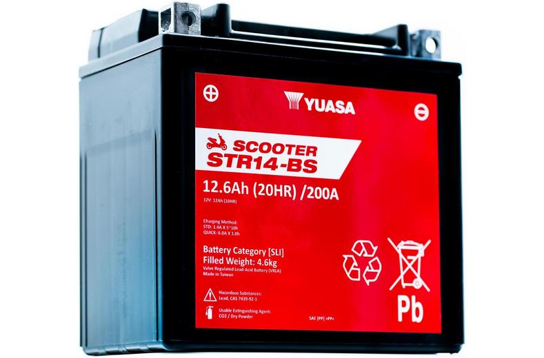 Yuasa STR14-BS 12V MF VRLA Scooter Battery Yuasa STR14-BS 12V MF VRLA Scooter Battery