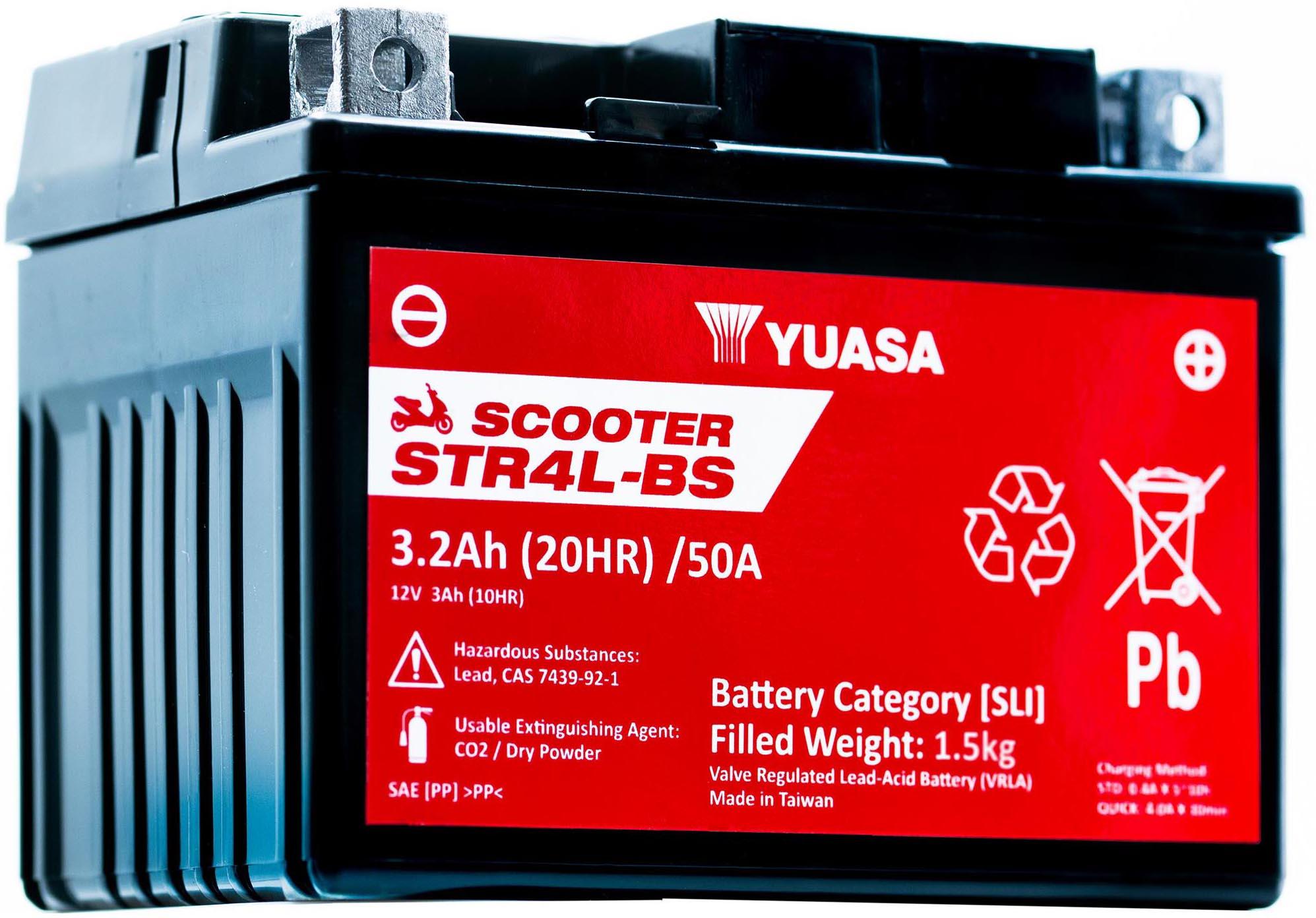 Yuasa STR4L-BS 12V MF VRLA Scooter Battery
