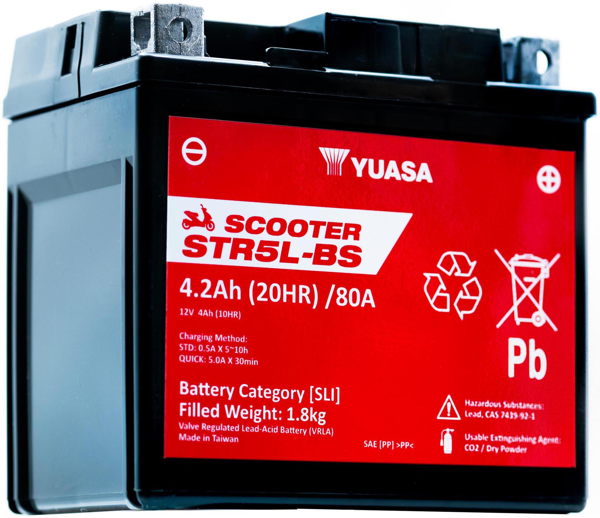 Yuasa STR5L-BS 12V MF VRLA Scooter Battery