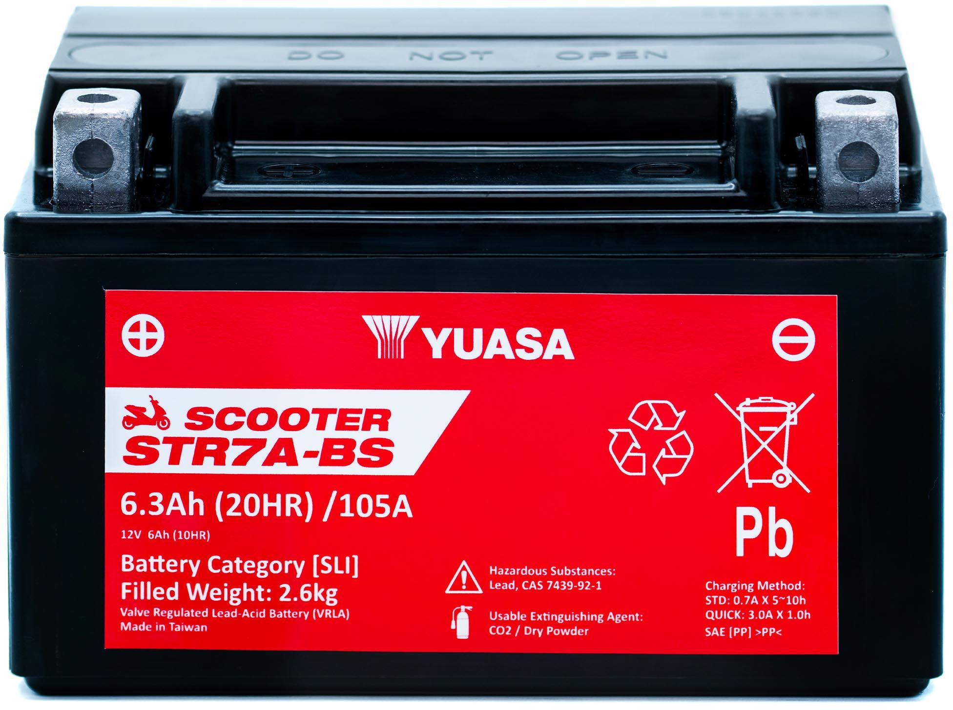 Yuasa STR7A-BS 12V MF VRLA Scooter Battery