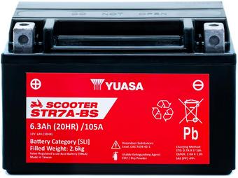 Yuasa STR7A-BS 12V MF VRLA Scooter Battery