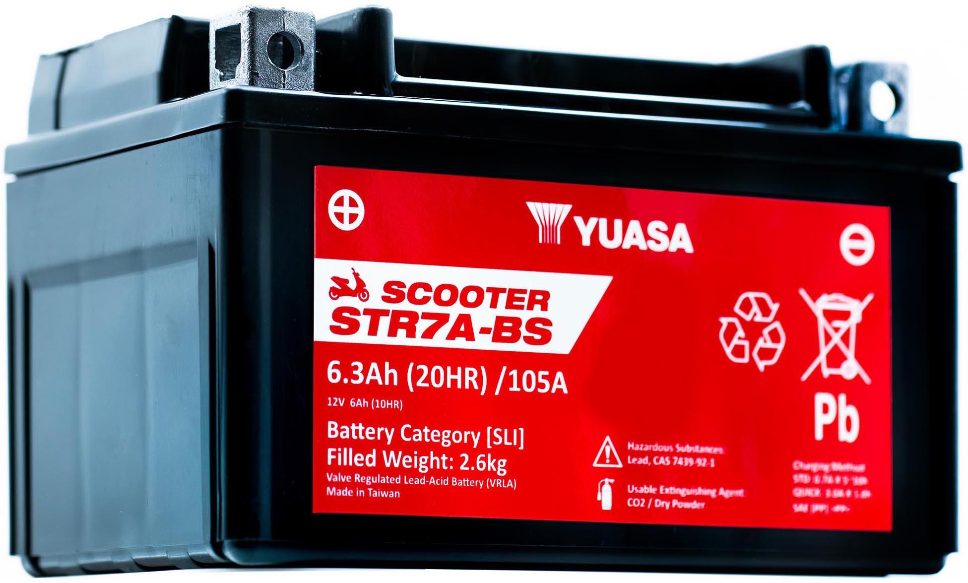 Yuasa STR7A-BS 12V MF VRLA Scooter Battery