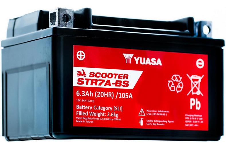 Yuasa STR7A-BS 12V MF VRLA Scooter Battery Yuasa STR7A-BS 12V MF VRLA Scooter Battery