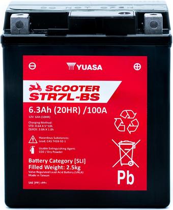 Yuasa STR7L-BS 12V MF VRLA Scooter Battery