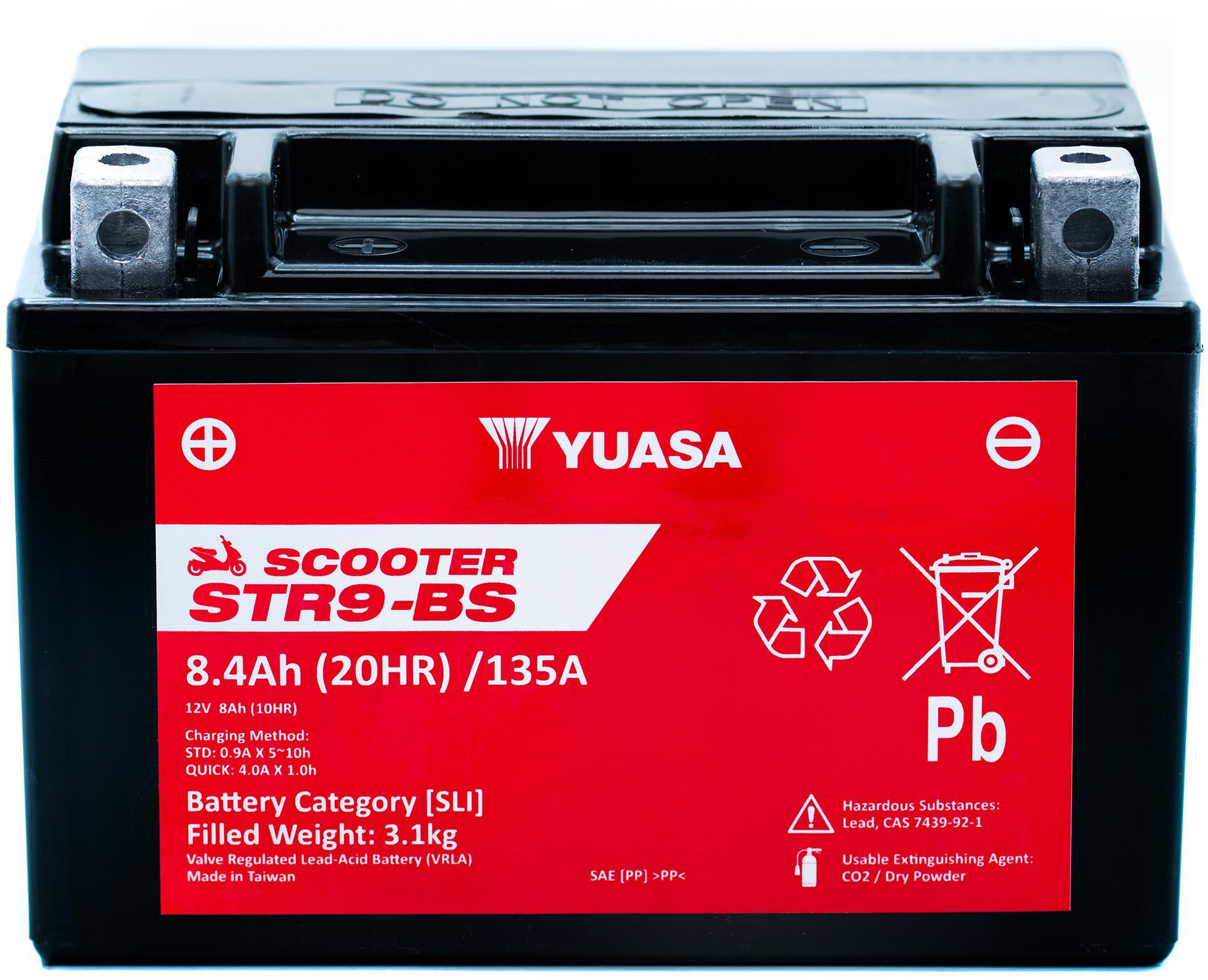 Yuasa STR9-BS 12V MF VRLA Scooter Battery