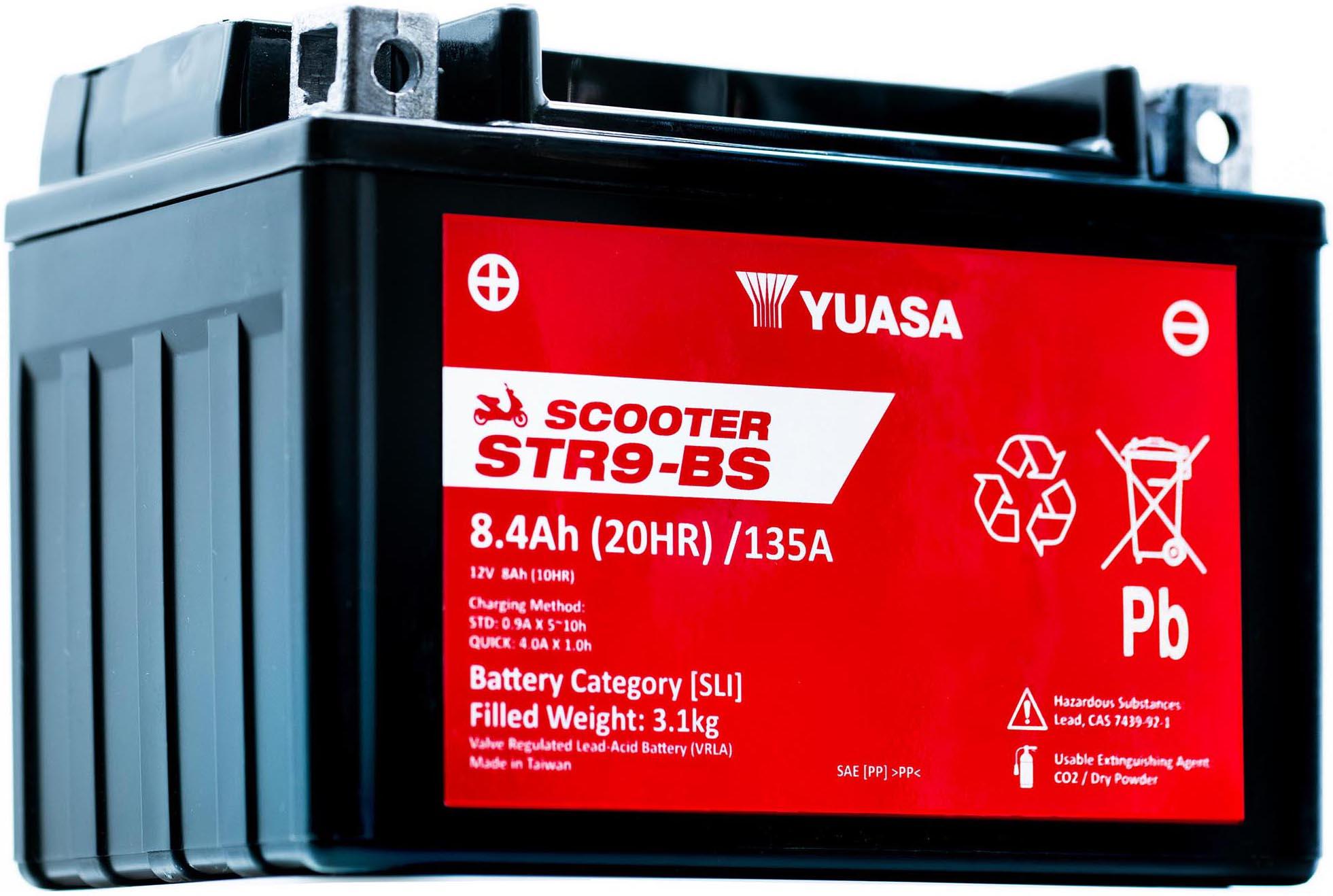 Yuasa STR9-BS 12V MF VRLA Scooter Battery