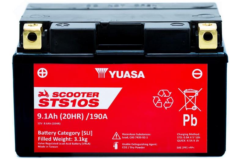 Yuasa STS10S 12V MF VRLA Scooter Battery Yuasa STS10S 12V MF VRLA Scooter Battery