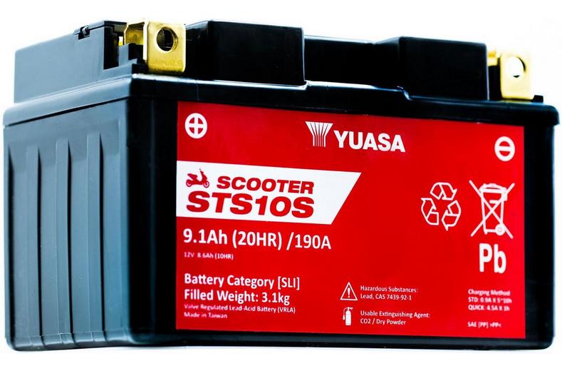 Yuasa STS10S 12V MF VRLA Scooter Battery Yuasa STS10S 12V MF VRLA Scooter Battery