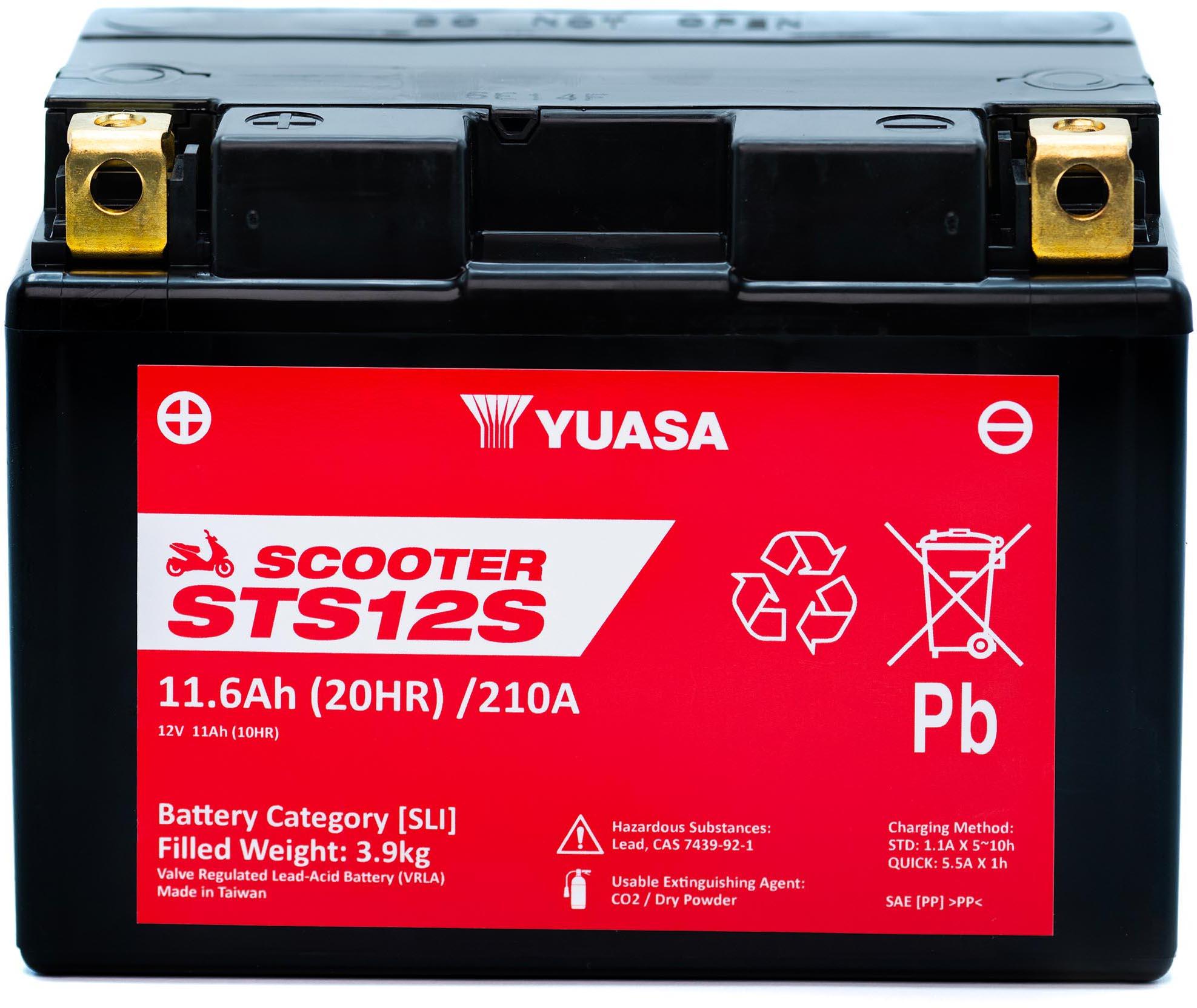 Yuasa STS12S 12V MF VRLA Scooter Battery