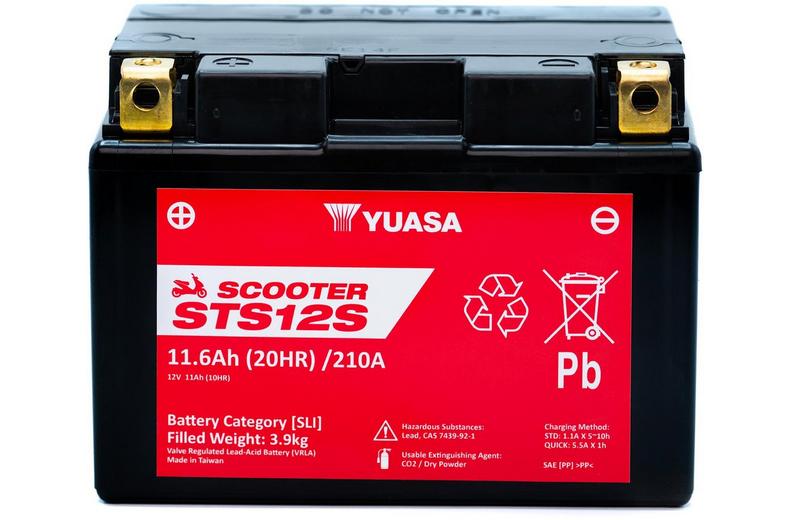 Yuasa STS12S 12V MF VRLA Scooter Battery Yuasa STS12S 12V MF VRLA Scooter Battery
