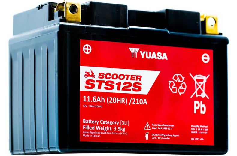 Yuasa STS12S 12V MF VRLA Scooter Battery Yuasa STS12S 12V MF VRLA Scooter Battery
