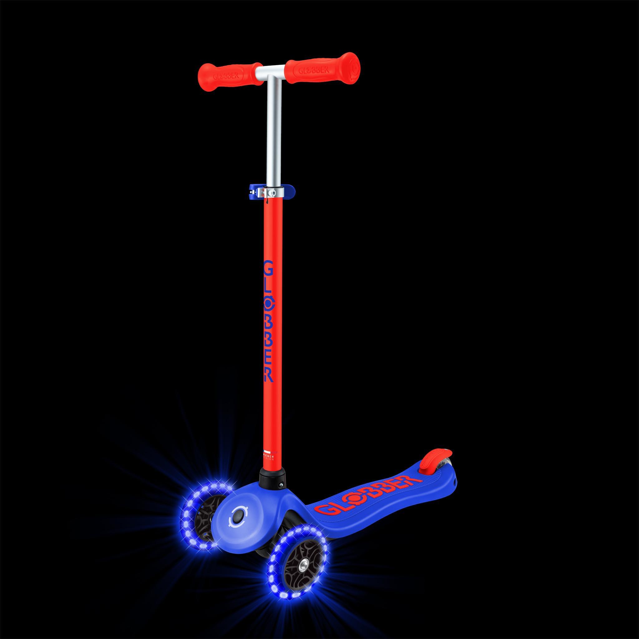 Globber Neon LED Scooter - Purple/Pink