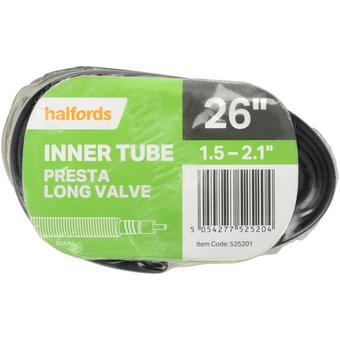 Halfords Schrader Valve Bike Inner Tube 29" x 2.1"-2.5" Bicycle Cycle Cycling 