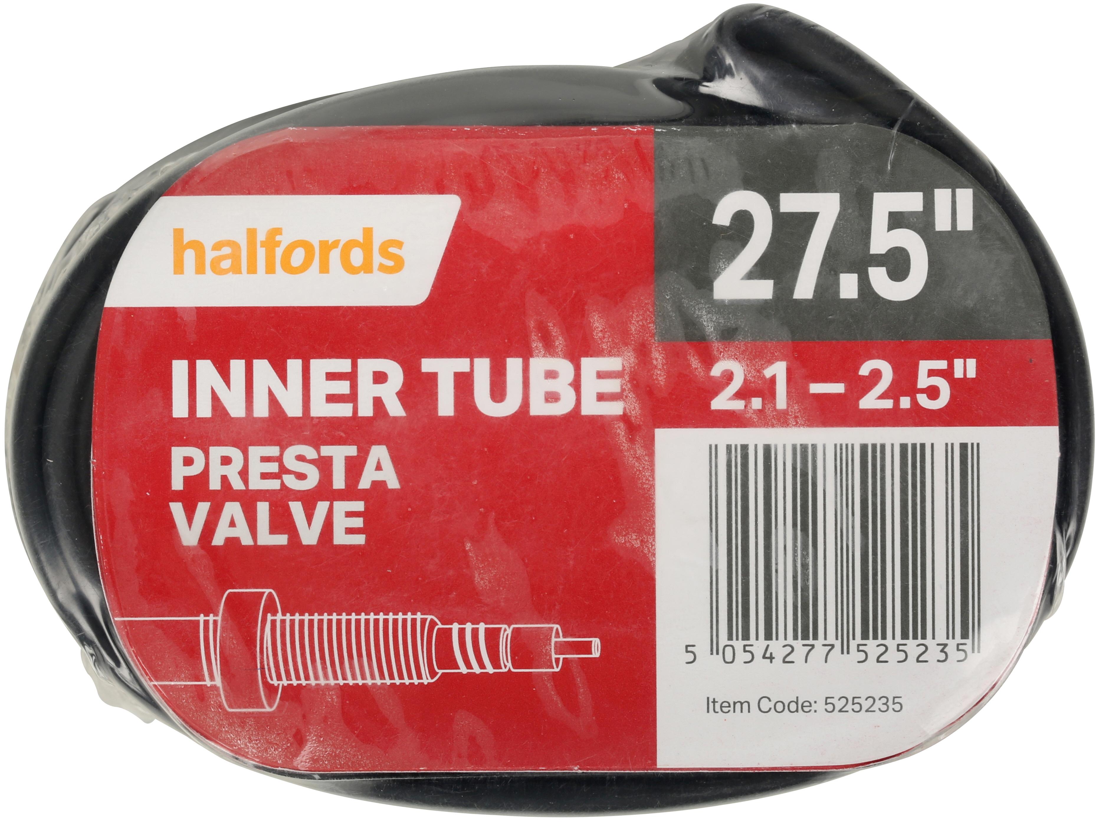 Halfords Bike Inner Tube, 27.5 Inch X 2.1 - 2.5 Inch, Presta