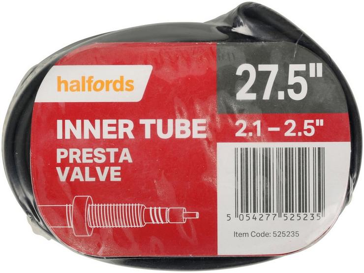 Halfords Bike Inner Tube, 27.5" x 2.1 - 2.5", Presta
