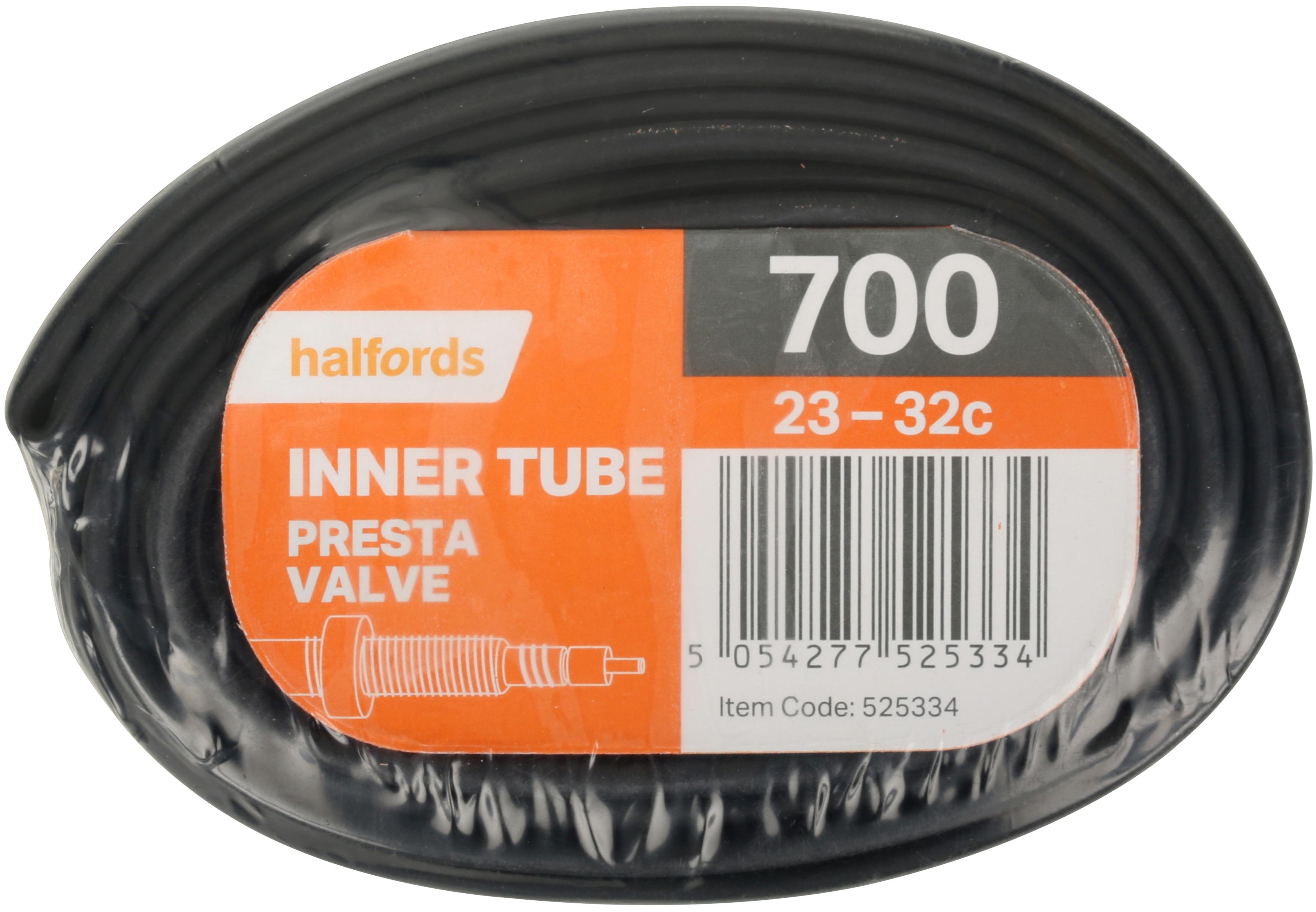 Halfords Inner Tube, 700C X 23-32C, Presta