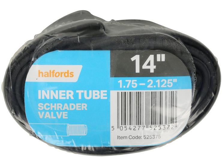 Halfords Schrader Bike Inner Tube 14 x 1.75-2.125