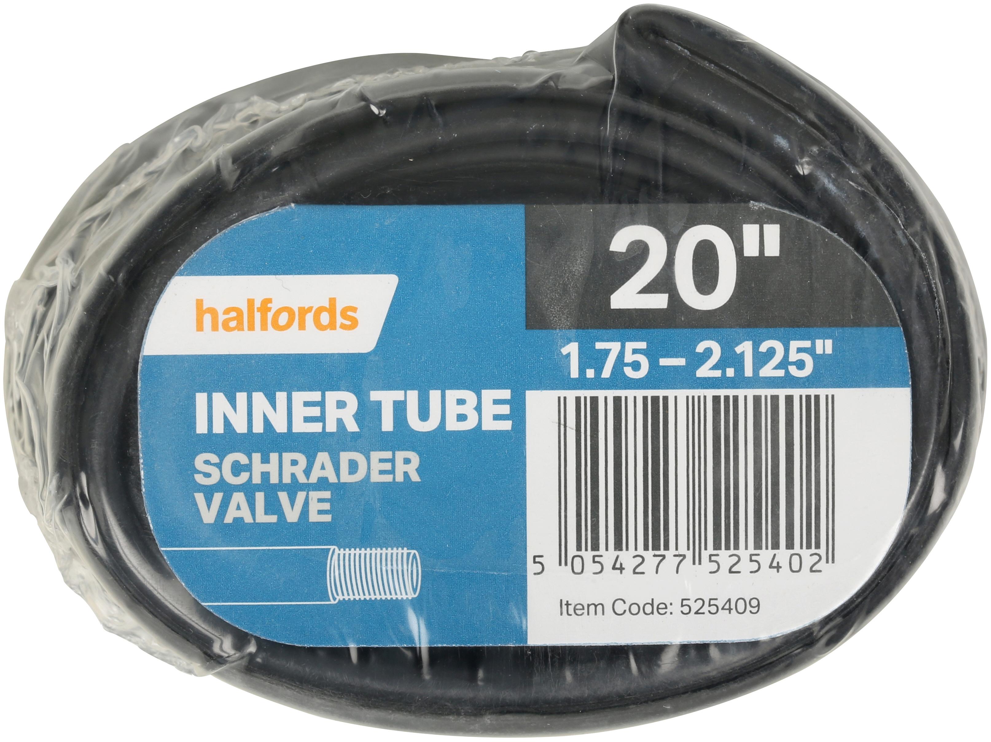 Halfords Bike Inner Tube, 20 Inch X 1.75 - 2.125 Inch, Schrader