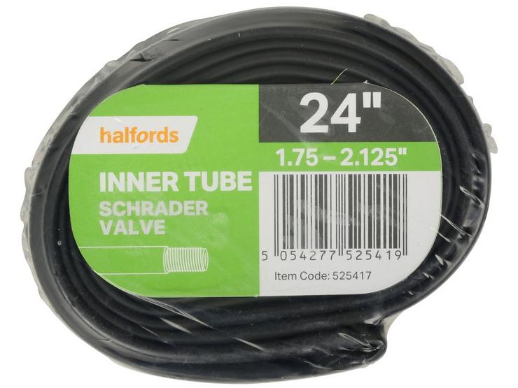Halfords Bike Inner Tube, 24" x 1.75 - 2.125", Schrader