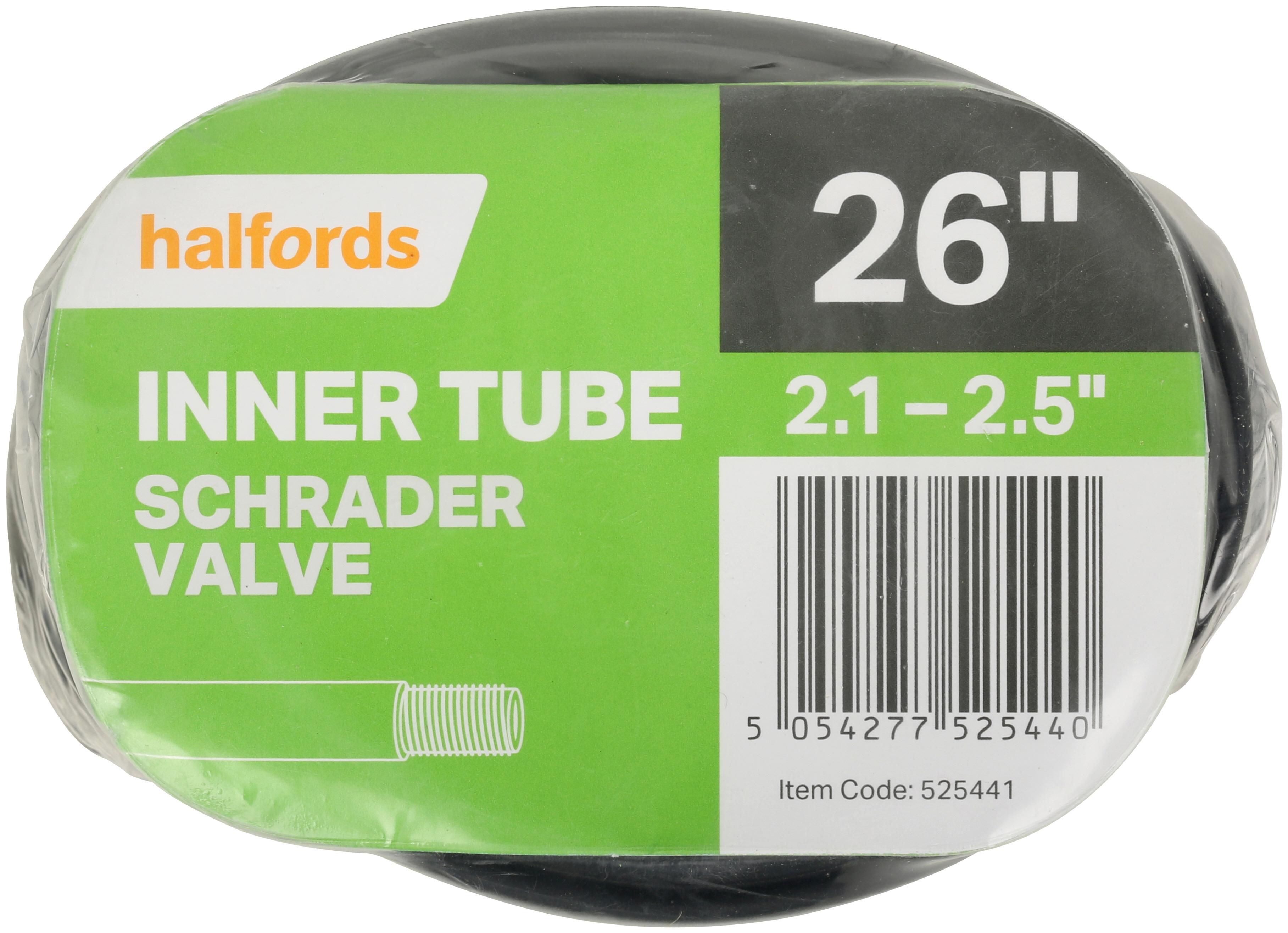 Halfords Bike Inner Tube, 26 Inch X 2.1 - 2.5 Inch, Schrader