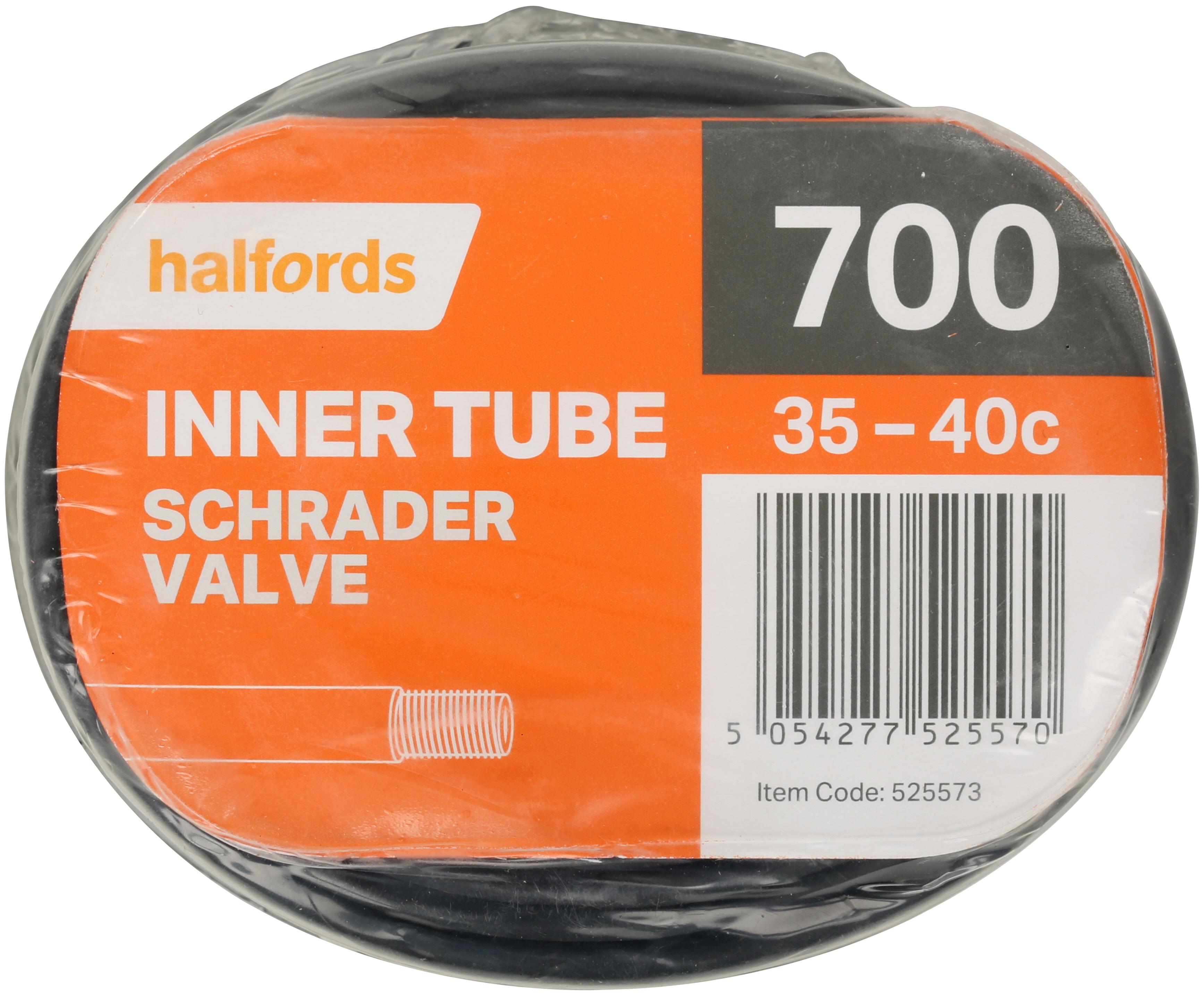 Halfords Bike Inner Tube, 700C X 35 - 40C, Schrader