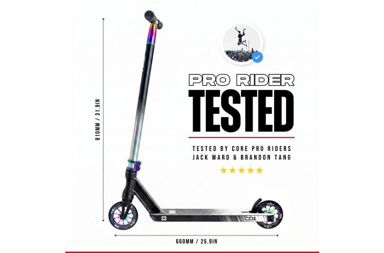 CORE CD1 Complete Stunt Scooter – NeoChrome/Black CORE CD1 Complete Stunt Scooter – NeoChrome/Black