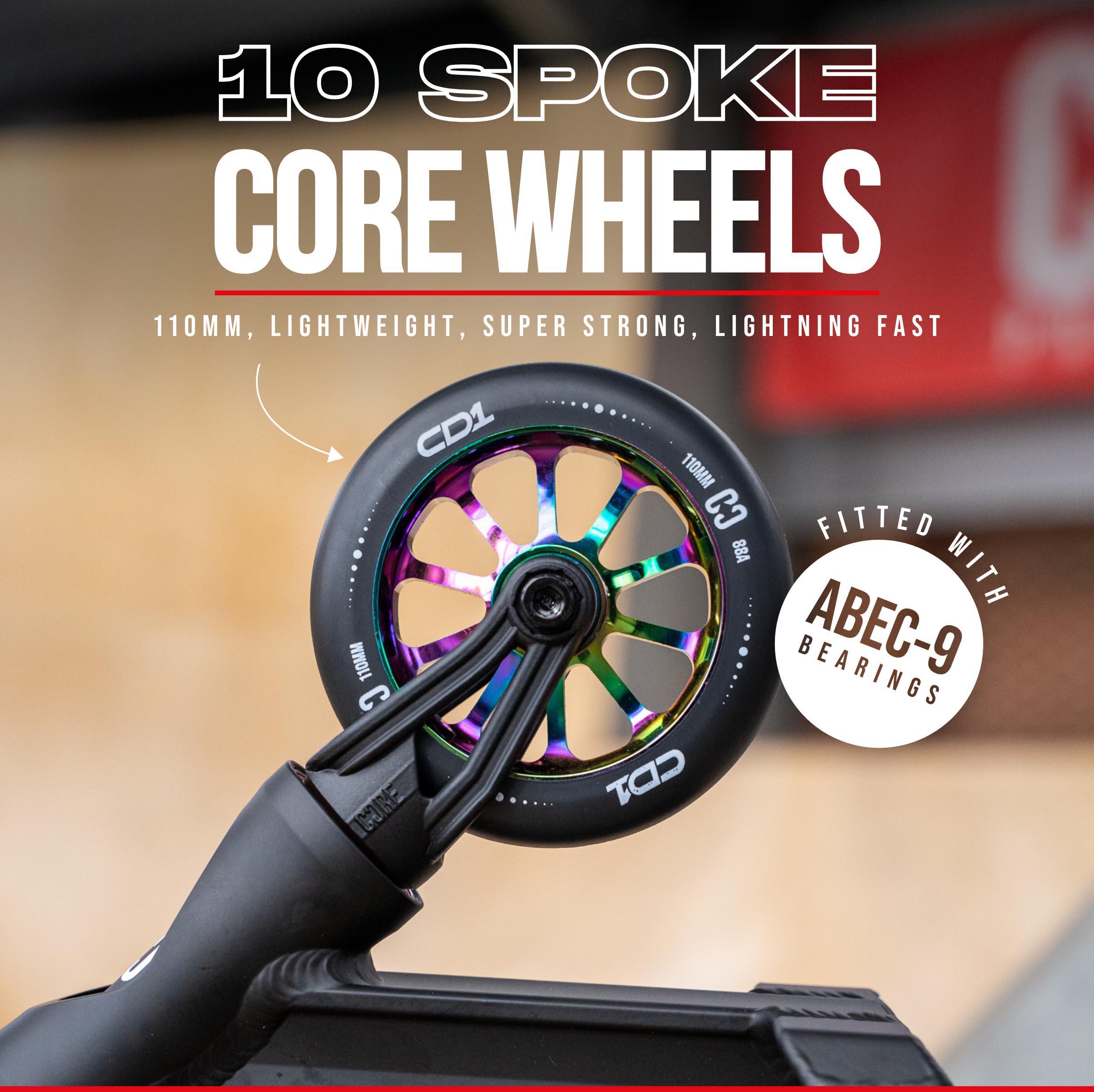CORE CD1 Complete Stunt Scooter – NeoChrome/Black