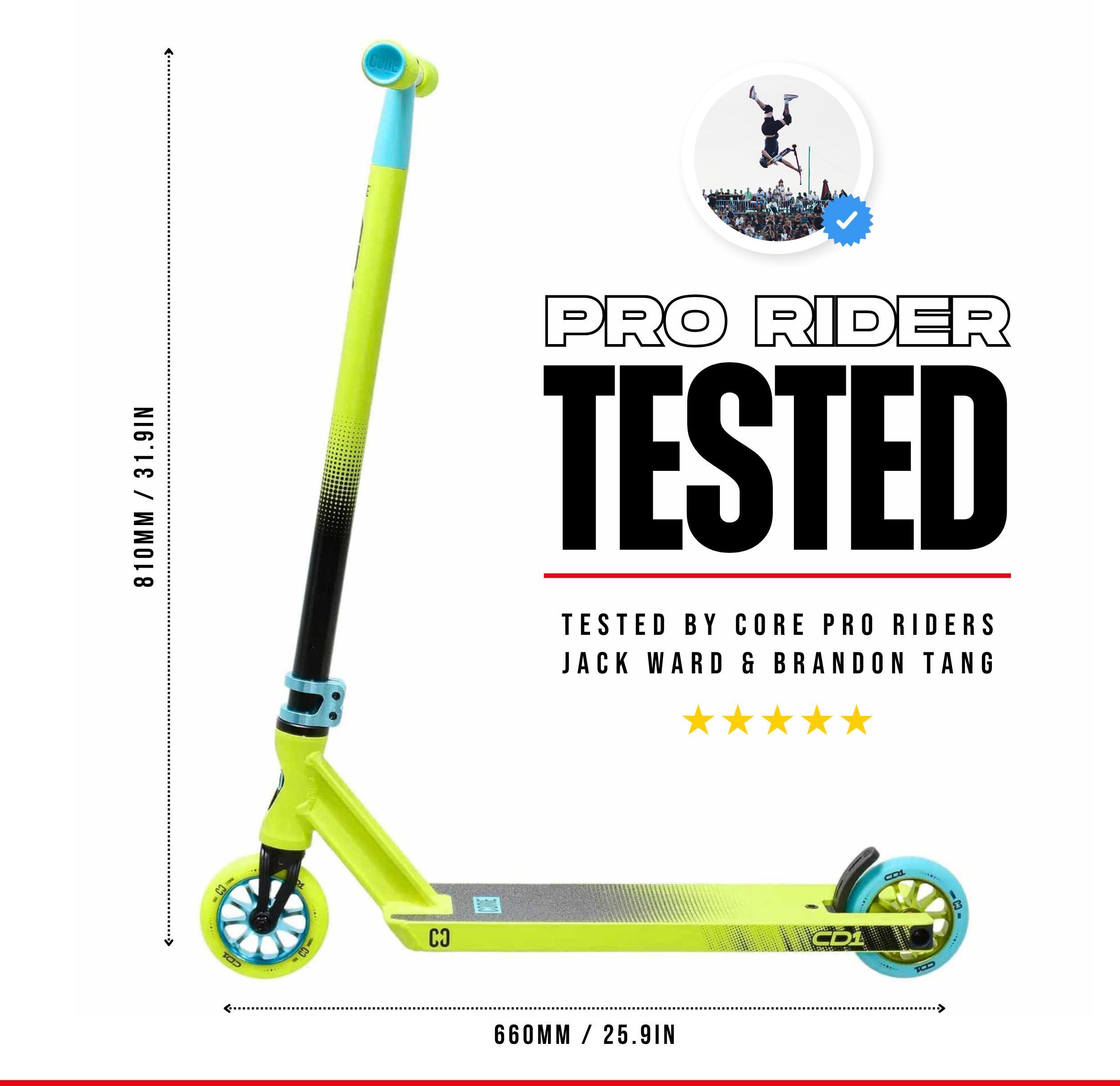 CORE CD1 Complete Stunt Scooter – Lime/Teal