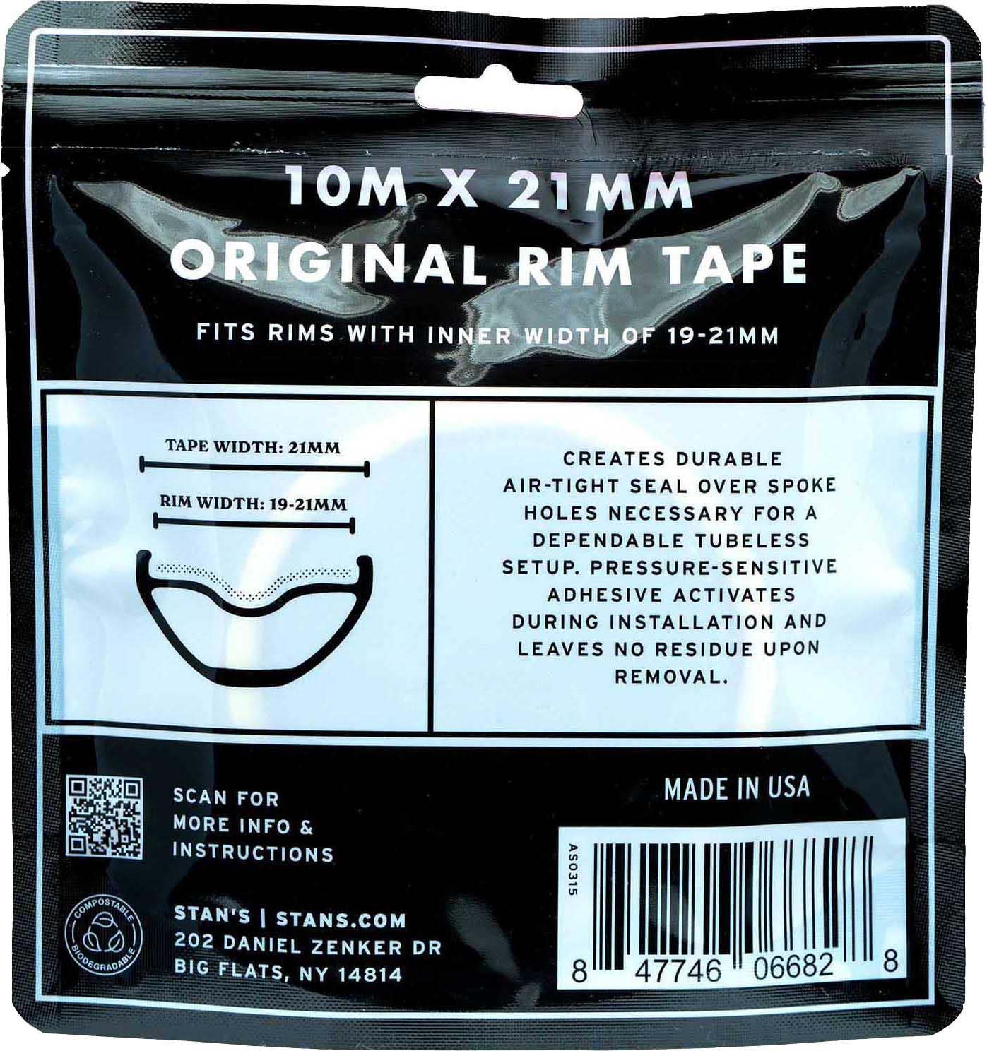 Stan's Original Tubeless Rim Tape 10m