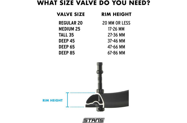 Stan's Universal+ Presta Tubeless Valves Stan's Universal+ Presta Tubeless Valves