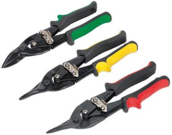 Sealey Aviation Tin Snips Set 3 Piece