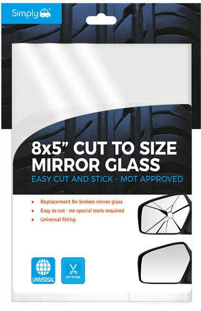 Simply Auto 8x5 Inch Cut To Size Mirror Glass