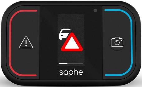 Saphe One+ traffic alarm, warns about all speed camera types in