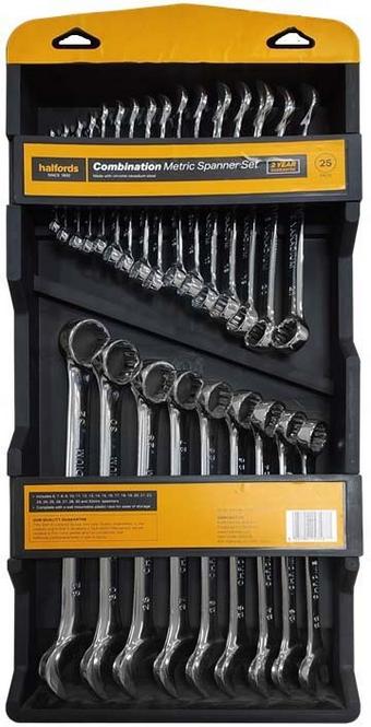 Halfords Combination Metric Spanner Set 25 Pieces