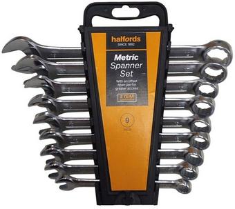 Halfords Metric Spanner Set 9 Pieces