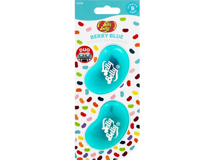 Jelly Belly Duo Mini Air Freshener - Berry Blue