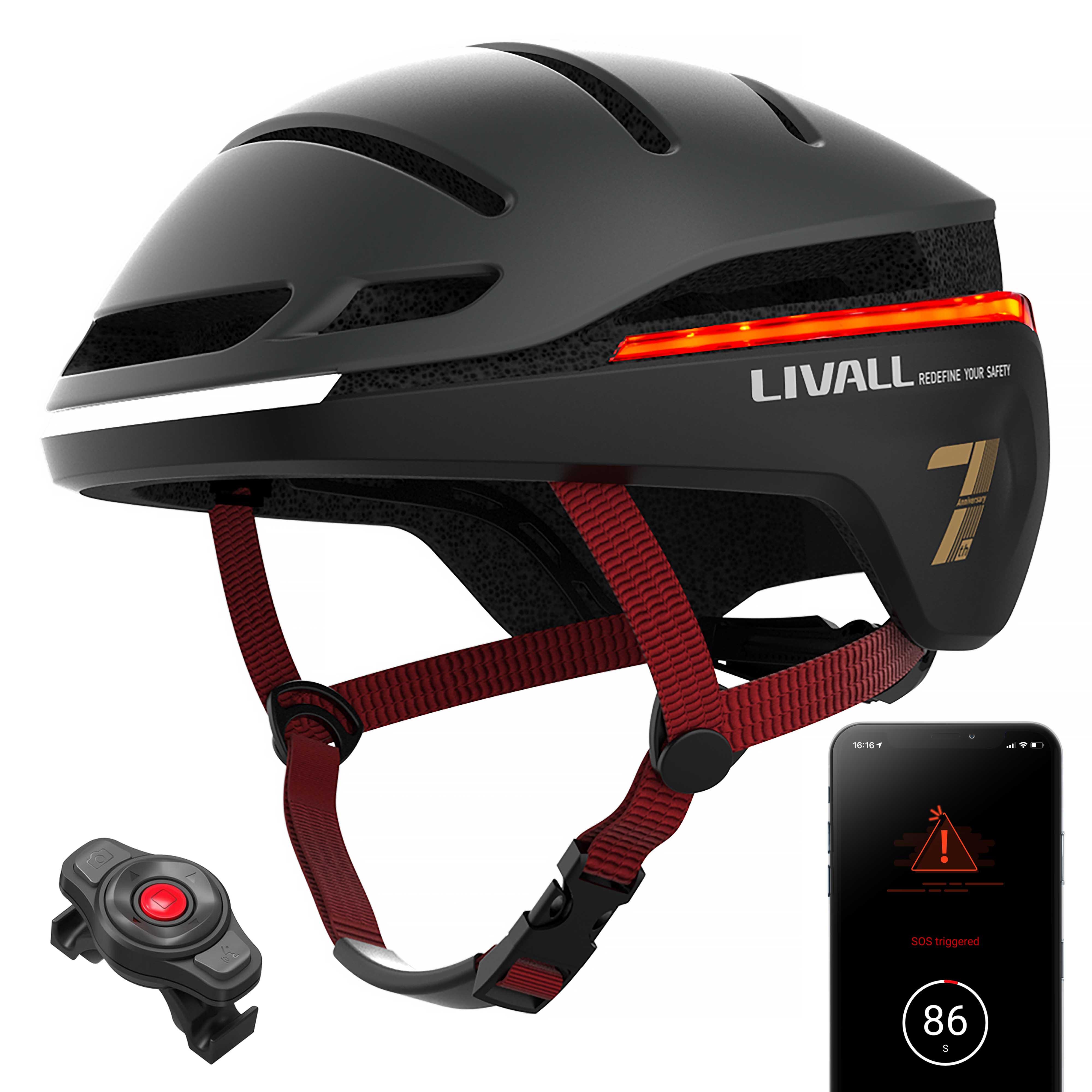 Livall Evo21 Smart Leisure Helmet Dark Night Large 58-62Cm