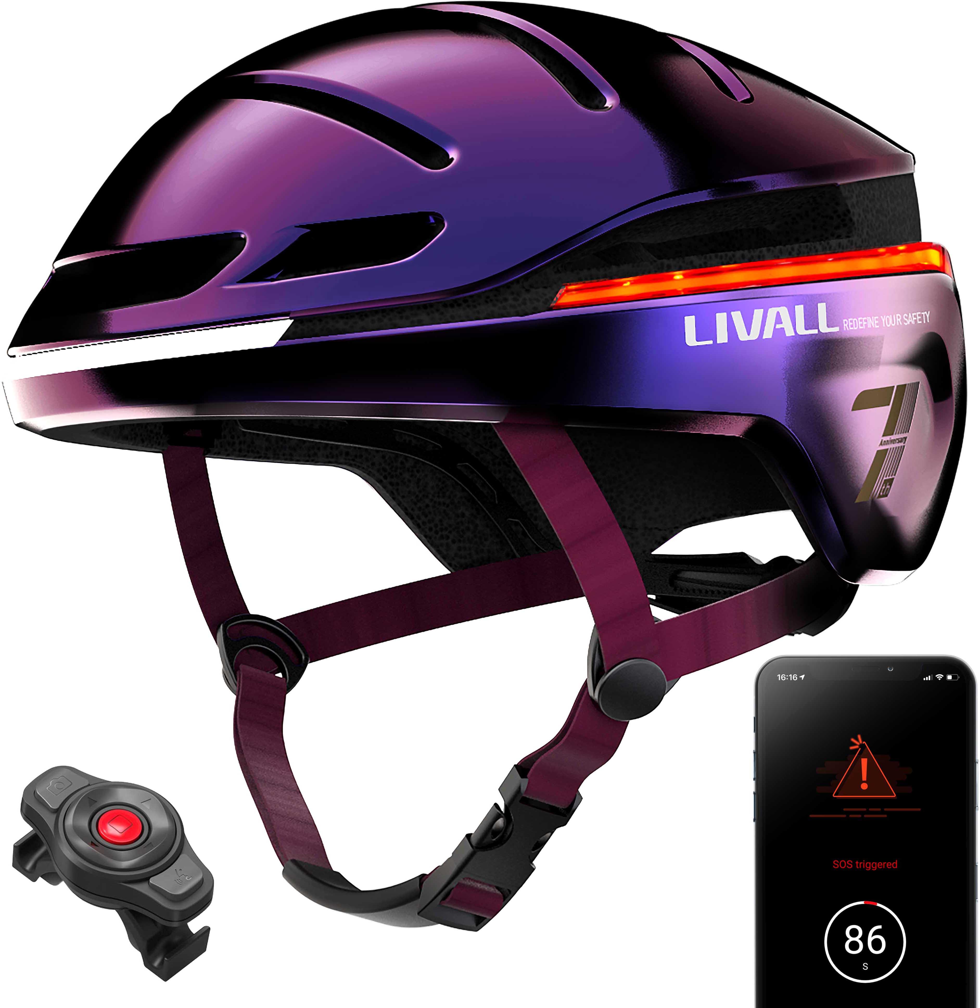 Livall Evo21 Smart Leisure Helmet Ultraviolet Large 58-62Cm