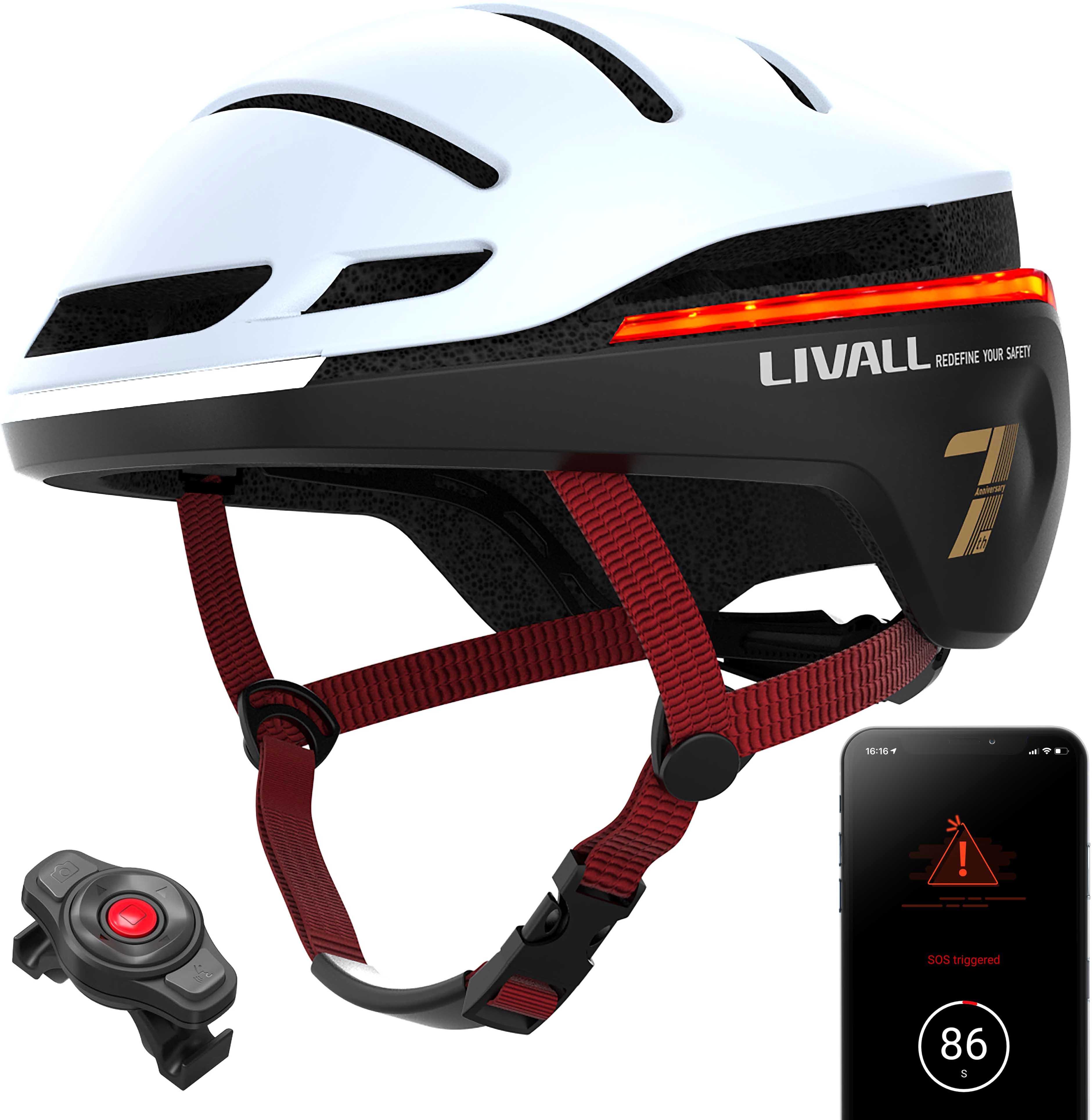 Livall Evo21 Smart Leisure Helmet Snow Medium 54-58Cm