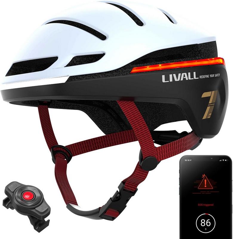 Halfords Livall Evo21 Smart Leisure Helmet Snow Large 58-62Cm | Extra 8% off for BC Members