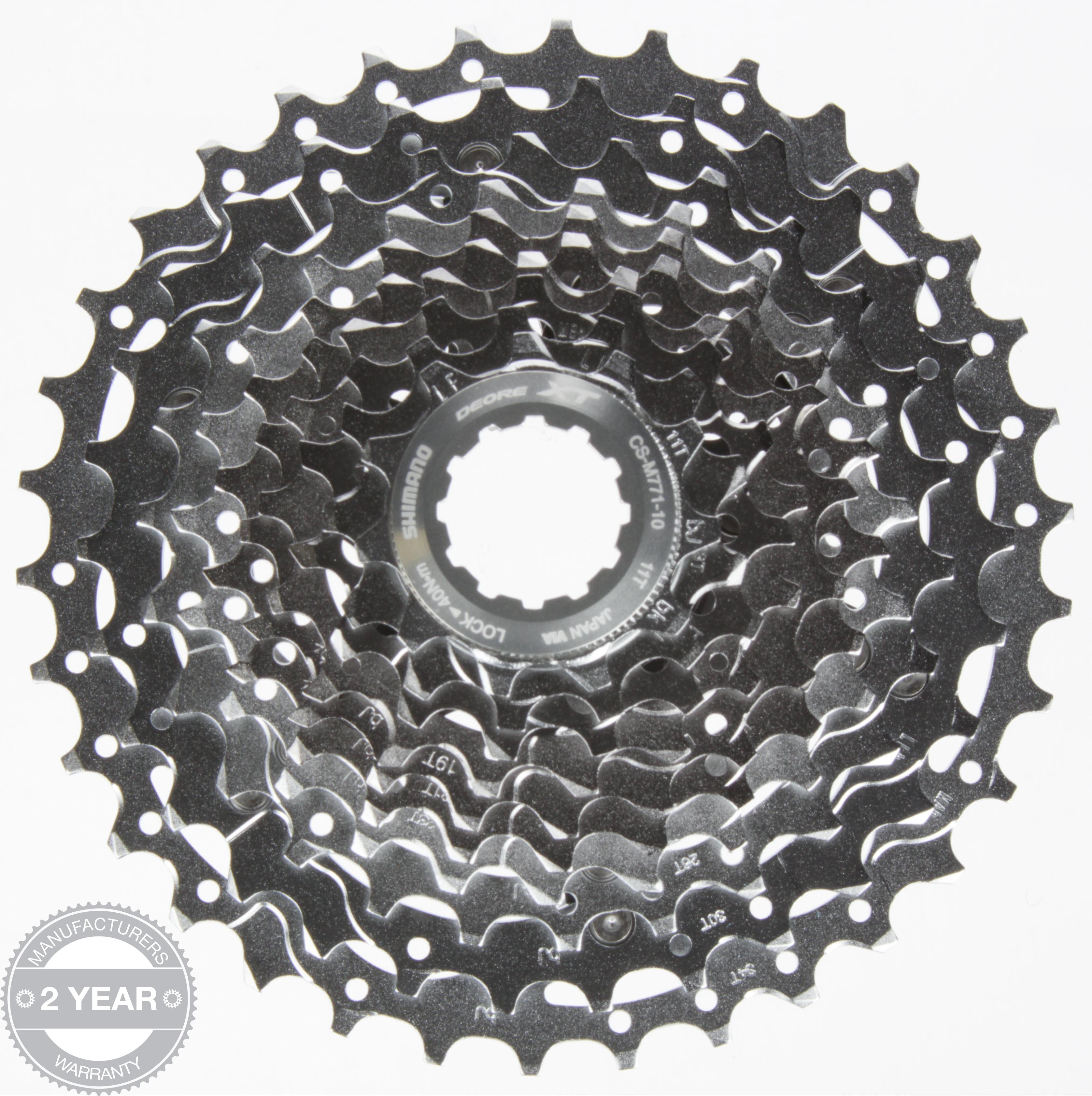 Halfords Shimano XT CS-M771 10 Speed Cassette 11-34T | Pricematch, Extra 8% off for BC Members, Free Bike Health Check, Cycle2Work Scheme & 0% APR Finance.