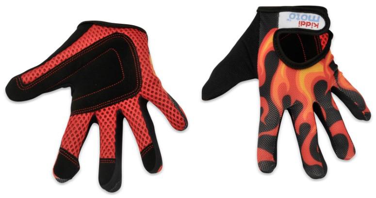 Kiddimoto Flames Full Finger Gloves Large